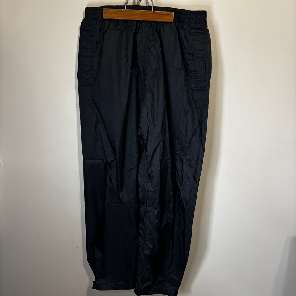 Ozark Trail Men's Packable Pants Black Rain Pants Outdoor Fall Bottoms